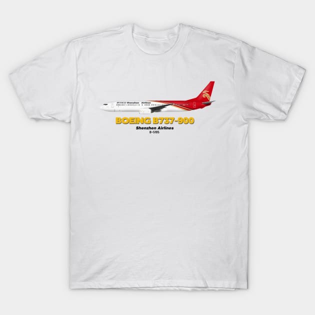 Boeing B737-900 - Shenzhen Airlines T-Shirt by TheArtofFlying